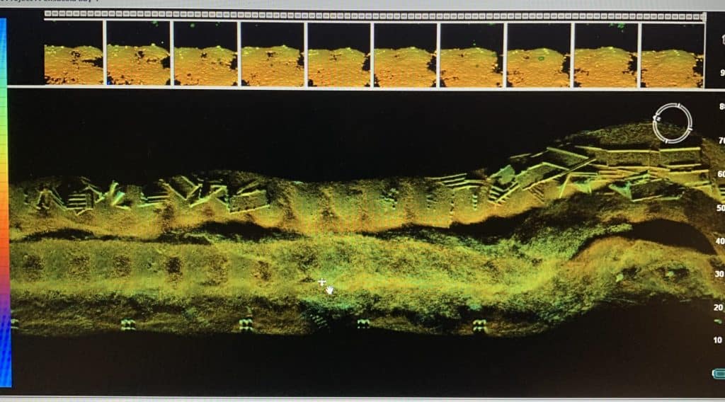 Sonar scan of the path.