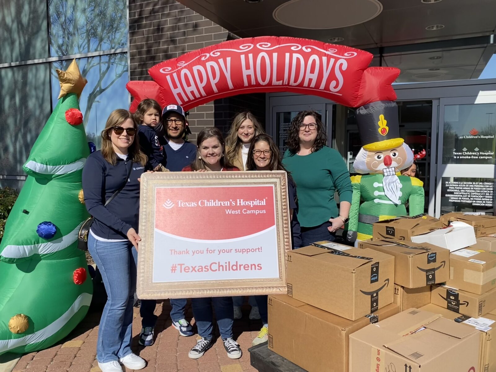 Giving back to the Texas Children's Hospital for the holidays.