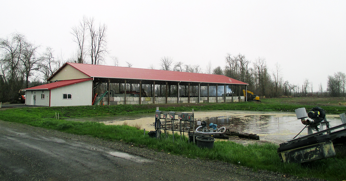 Figure 1 - The original solids storage barn.